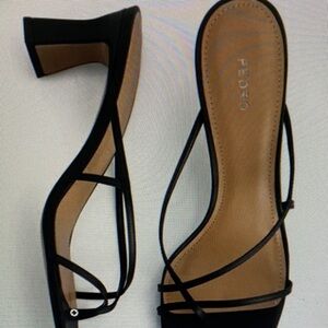 Black Strappy Heels by Pedro